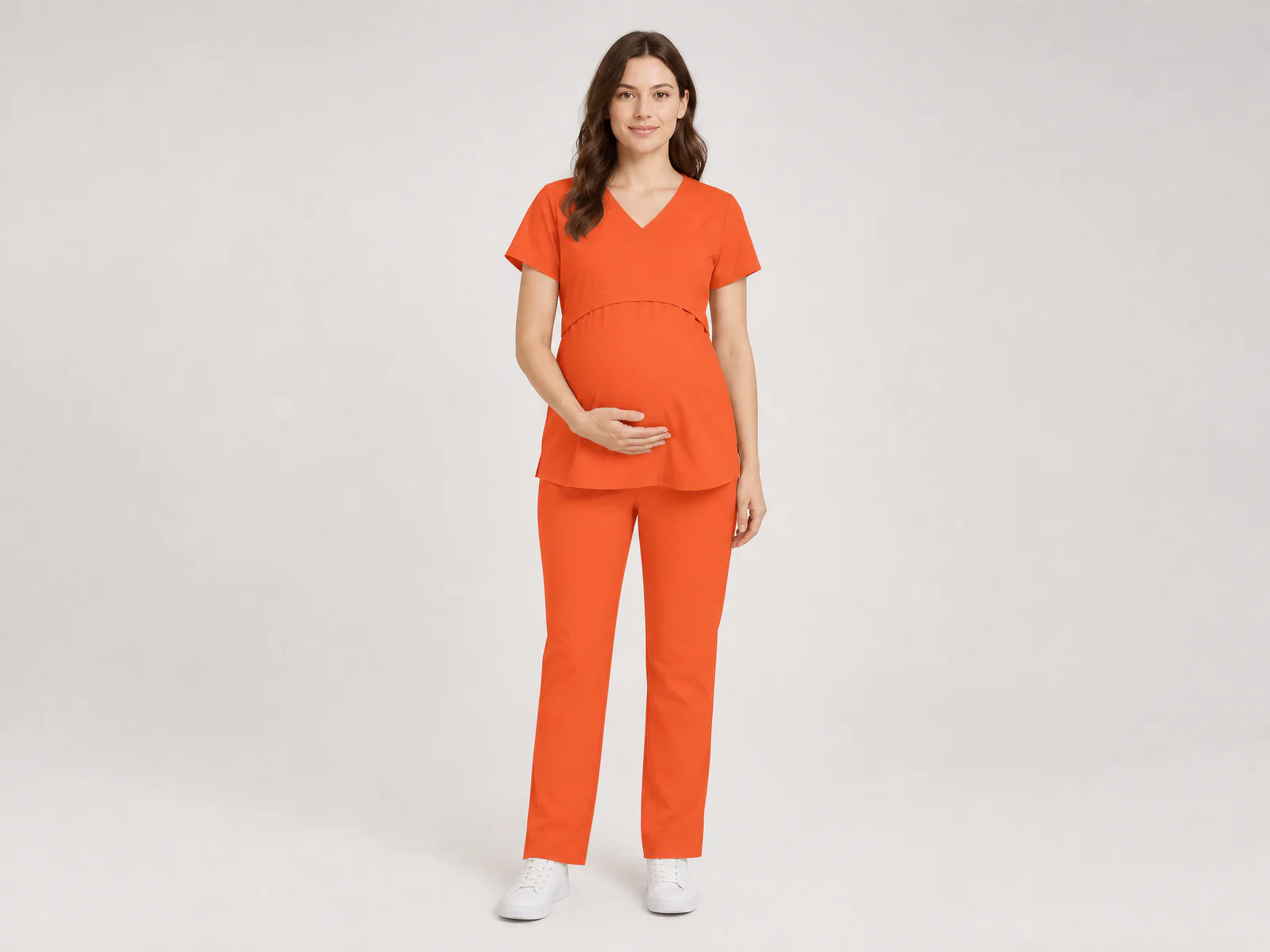 Custom maternity scrubs designed for pregnancy comfort