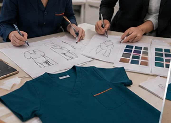 Custom scrubs pattern and sample development process