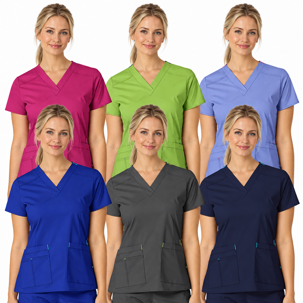 Custom scrub tops manufacturer styles for men and women