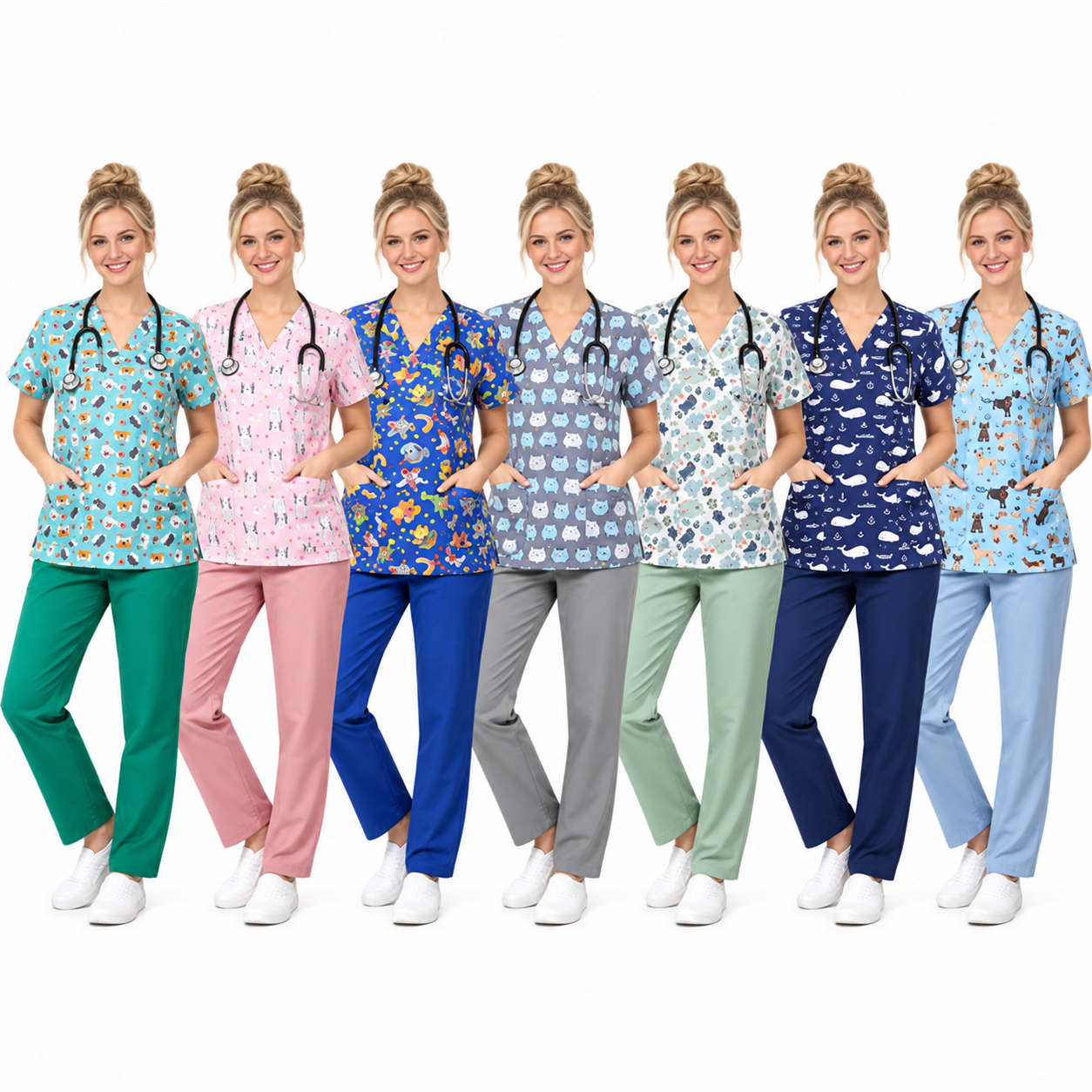 Unisex Scrub Sets for Clinics and Labs